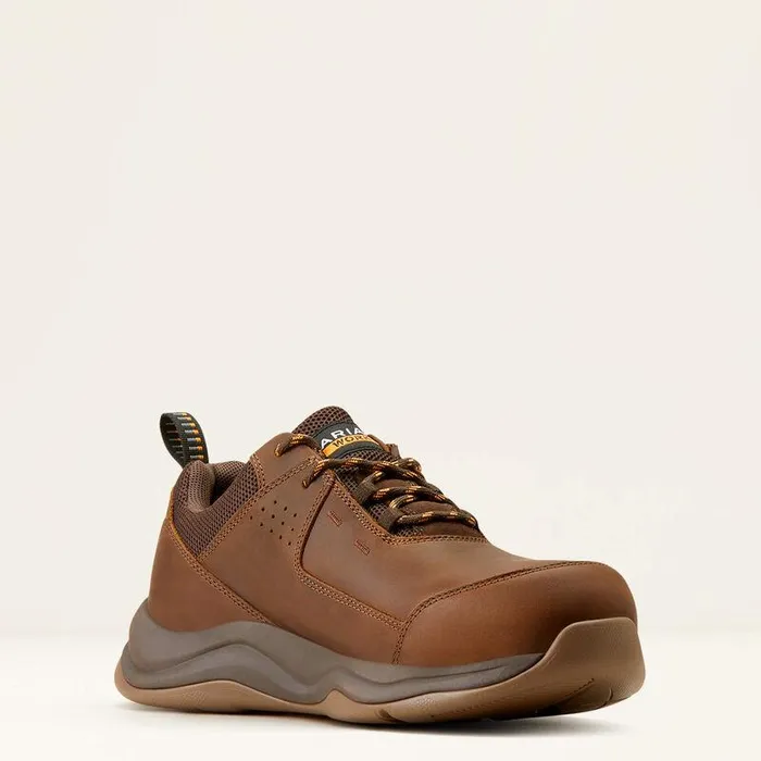 Men Work Boots Ariat Working Mile SD Composite Toe Work Boot Distressed Brown