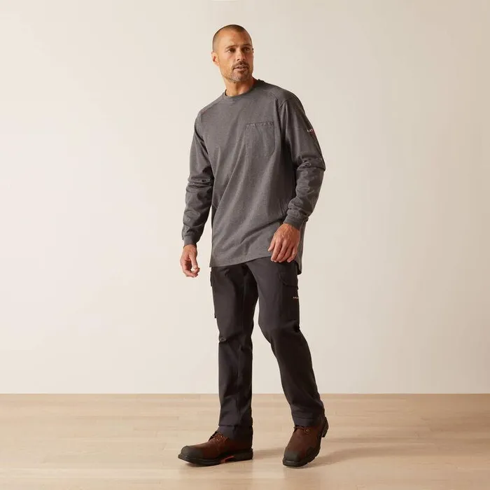 Men Workwear Ariat FR Air American Scream TShirt Charcoal Heather Men Workwear Ariat FR Air American Scream TShirt Charcoal Heather