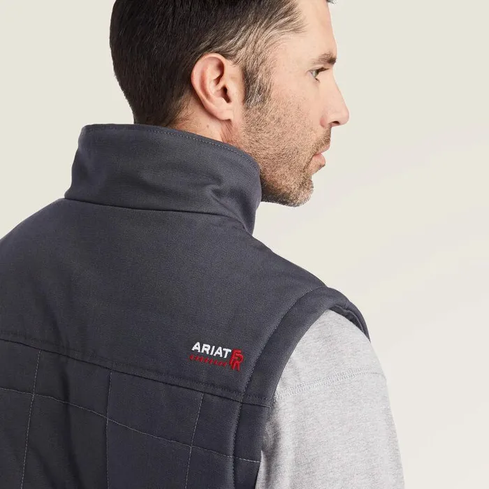 Men Workwear Ariat FR Crius Insulated Vest Iron Grey Men Workwear Ariat FR Crius Insulated Vest Iron Grey