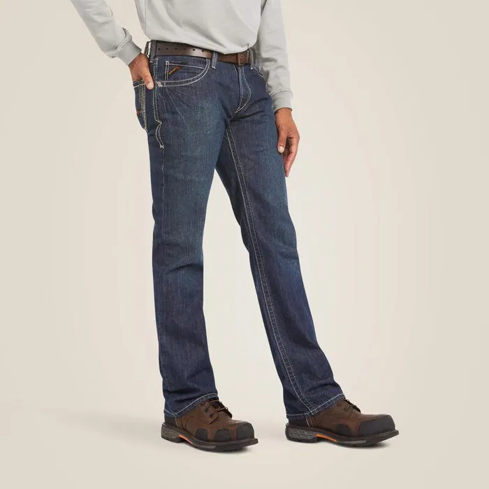 Men Workwear Ariat FR M4 Relaxed Boundary Boot Cut Jean Shale