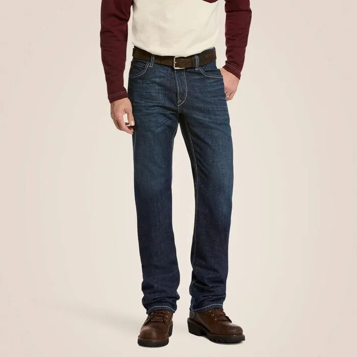 Men Workwear Ariat FR M4 Relaxed DuraStretch Lineup Stackable Straight Leg Jean Platinum