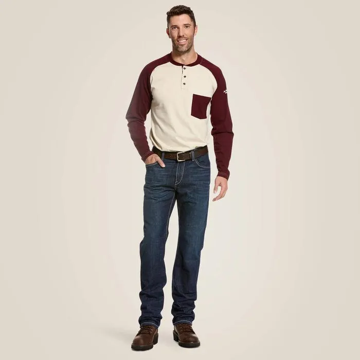 Men Workwear Ariat FR M4 Relaxed DuraStretch Lineup Stackable Straight Leg Jean Platinum
