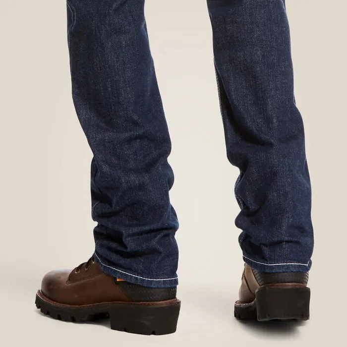 Men Workwear Ariat FR M4 Relaxed DuraStretch Lineup Stackable Straight Leg Jean Platinum