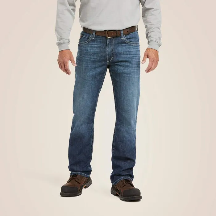 Men Workwear Ariat FR M4 Relaxed Stretch DuraLight Boundary Boot Cut Jean Bryce