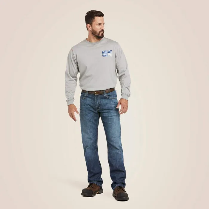 Men Workwear Ariat FR M4 Relaxed Stretch DuraLight Boundary Boot Cut Jean Bryce
