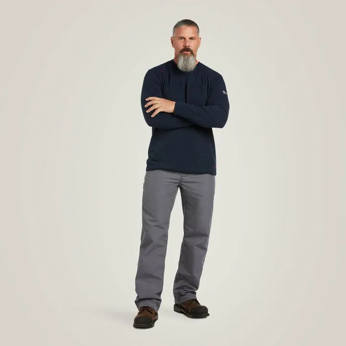 Men Workwear Ariat FR Max Protect Inherent TShirt Navy Men Workwear Ariat FR Max Protect Inherent TShirt Navy