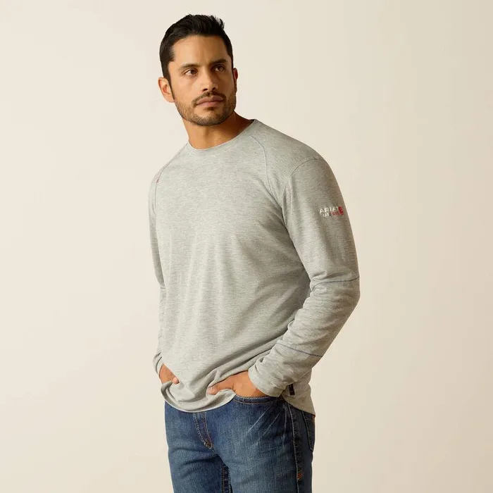 Men Workwear Ariat FR Primo Baselayer Heather Grey