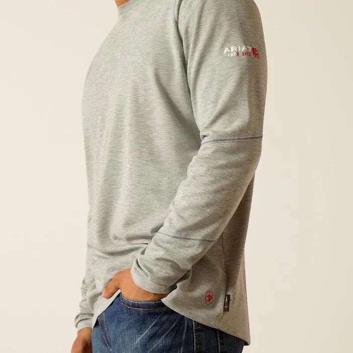 Men Workwear Ariat FR Primo Baselayer Heather Grey Men Workwear Ariat FR Primo Baselayer Heather Grey