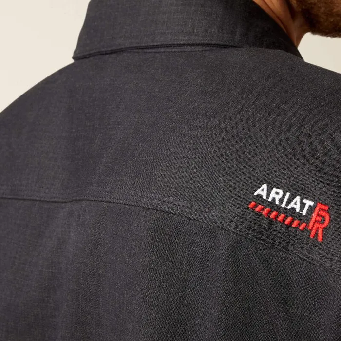 Men Workwear Ariat FR Ripstop Softshell Shirt Jacket Black