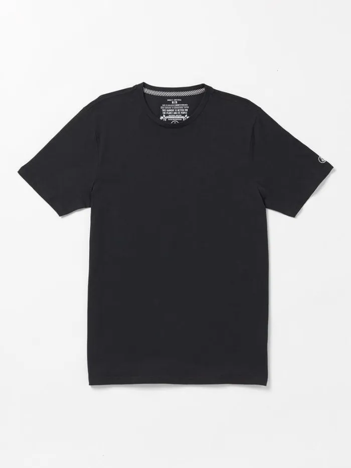 Mens Hiking Volcom Solid Short Sleeve Tee 8211 Black