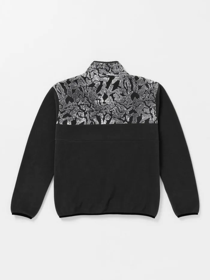 Mens Hoodies and Sweatshirts Volcom Error92 Mock Neck Sweatshirt 8211 Black White