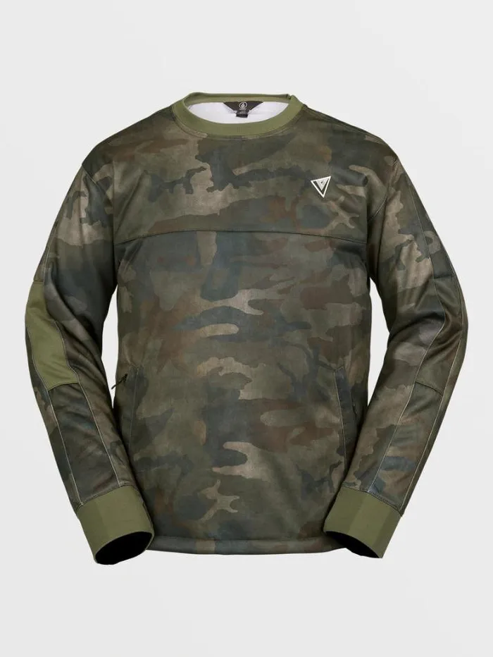 Mens Hoodies and Sweatshirts Volcom Hydro Riding Crew Pullover 8211 Cloudwash Camo