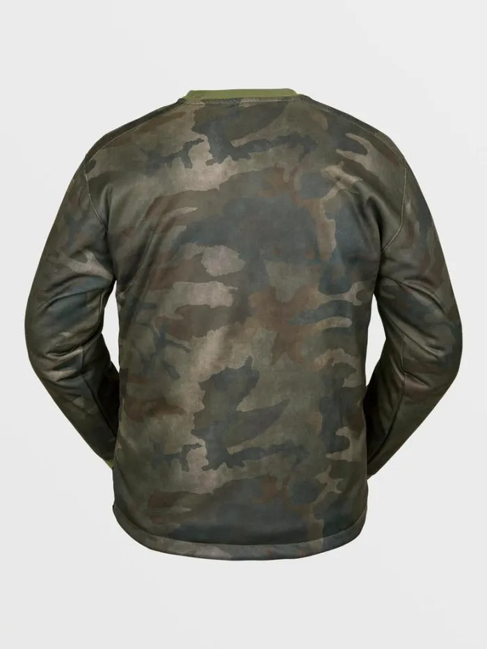 Mens Hoodies and Sweatshirts Volcom Hydro Riding Crew Pullover 8211 Cloudwash Camo