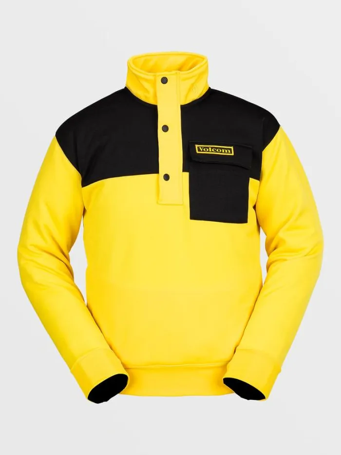Mens Hoodies and Sweatshirts Volcom She 2 Pullover Fleece 8211 Bright Yellow