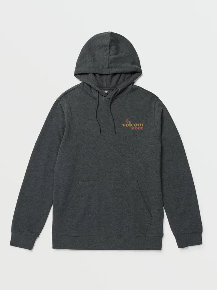 Mens Hoodies and Sweatshirts Volcom Stone Bubbled Fleece Hoodie 8211 Heather Black