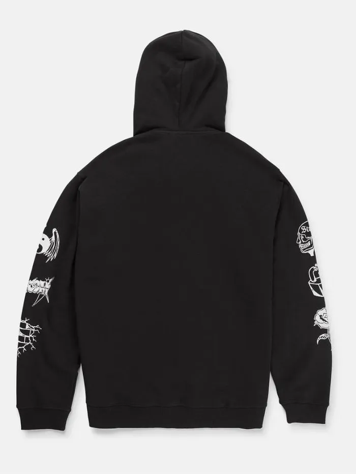 Mens Hoodies and Sweatshirts Volcom Watanite Hoodie 8211 Black