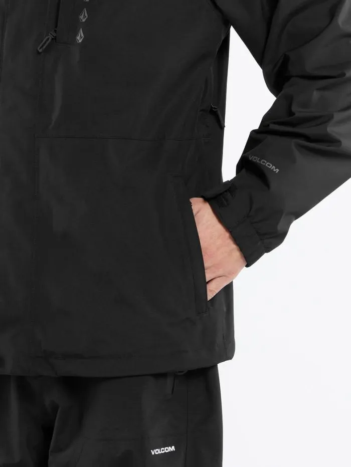 Mens Jackets Volcom Dua GoreTex Jacket 8211 Black