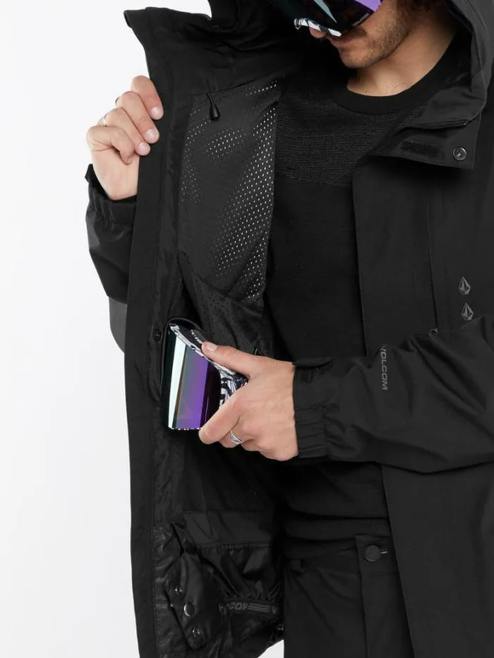 Mens Jackets Volcom Dua GoreTex Jacket 8211 Black
