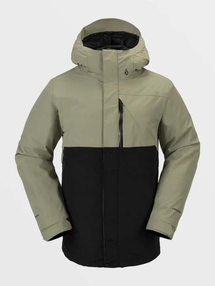 Mens Jackets Volcom L GoreTex Jacket 8211 Light Military