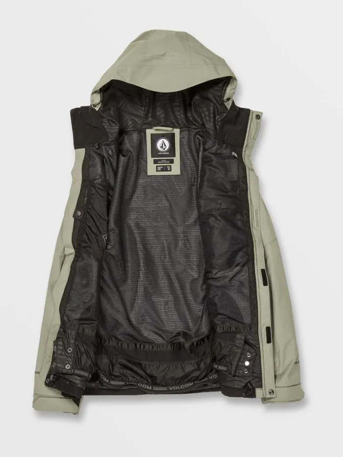 Mens Jackets Volcom L GoreTex Jacket 8211 Light Military