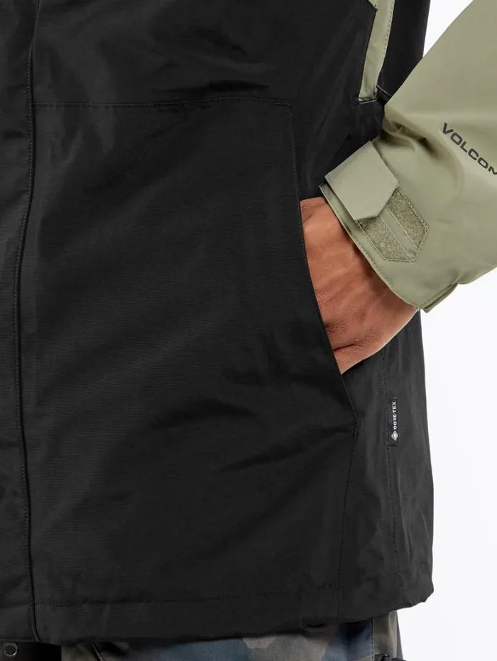 Mens Jackets Volcom L GoreTex Jacket 8211 Light Military