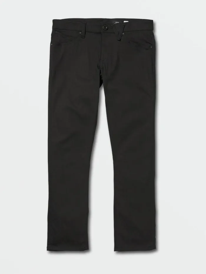 Mens Jeans Volcom Vorta Slim Fit Jeans 8211 Black On Black