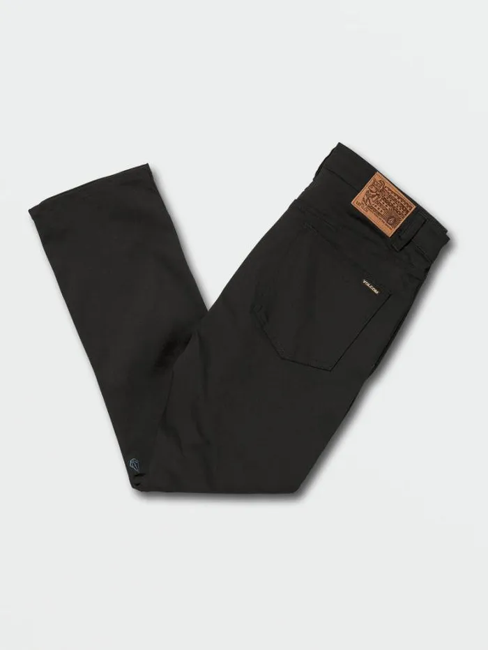 Mens Jeans Volcom Vorta Slim Fit Jeans 8211 Black On Black