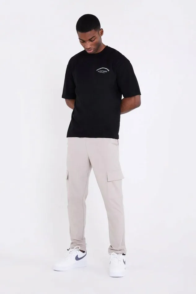 Mens Louie Oversized TShirt 8211 Black Jameson Carter TShirts