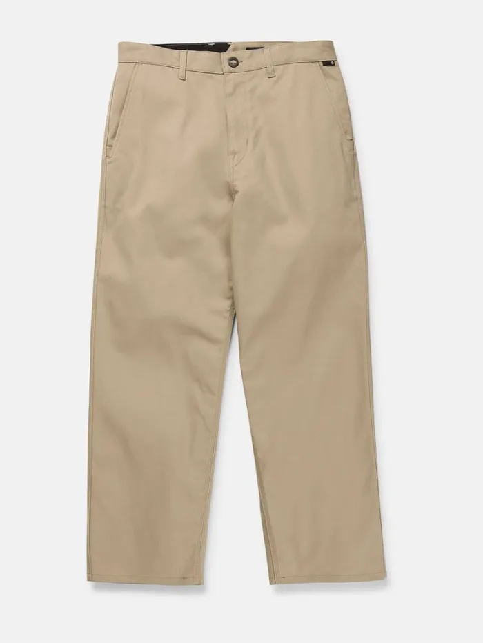 Mens Pants Volcom Billow Twill Pants 8211 Dark Khaki