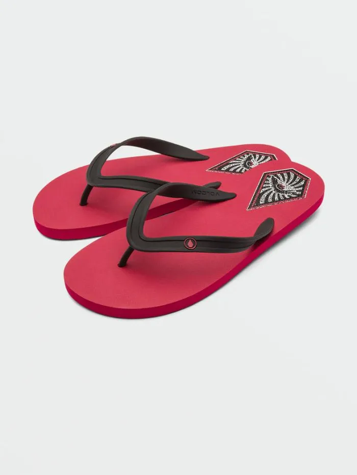 Mens Sandals Volcom Rocker 2 Sandals 8211 Ribbon Red