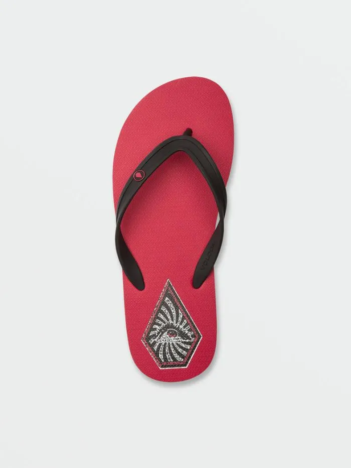 Mens Sandals Volcom Rocker 2 Sandals 8211 Ribbon Red
