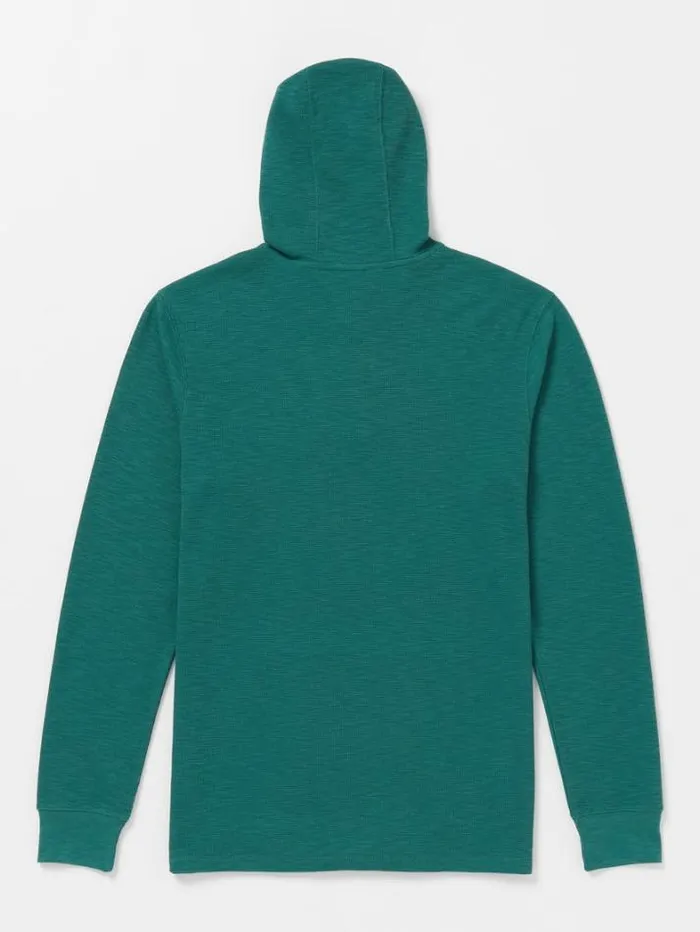 Mens Shirts and Flannels Volcom Murph Thermal Long Sleeve Tee 8211 Ranger Green