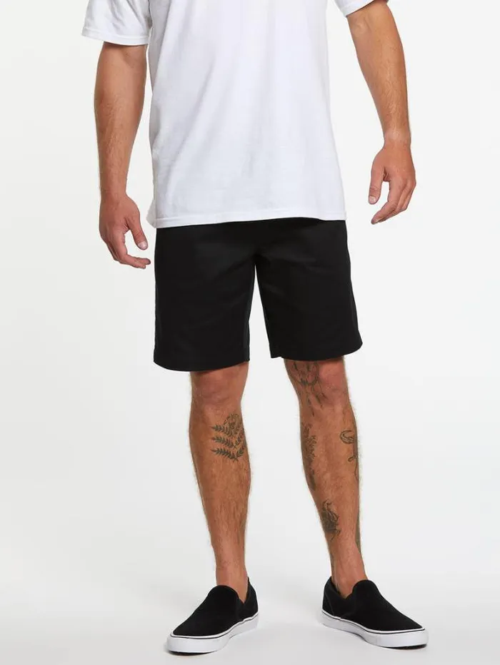 Mens Shorts Volcom Frickin Elastic Waist Shorts 8211 Black