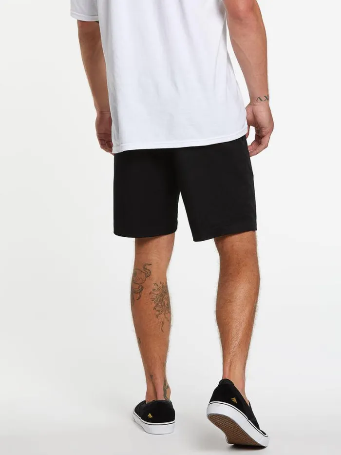 Mens Shorts Volcom Frickin Elastic Waist Shorts 8211 Black