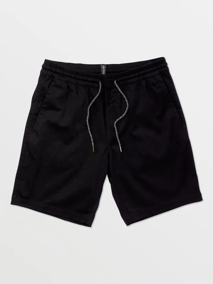 Mens Shorts Volcom Frickin Elastic Waist Shorts 8211 Black