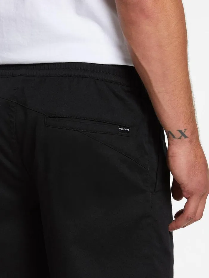 Mens Shorts Volcom Frickin Elastic Waist Shorts 8211 Black