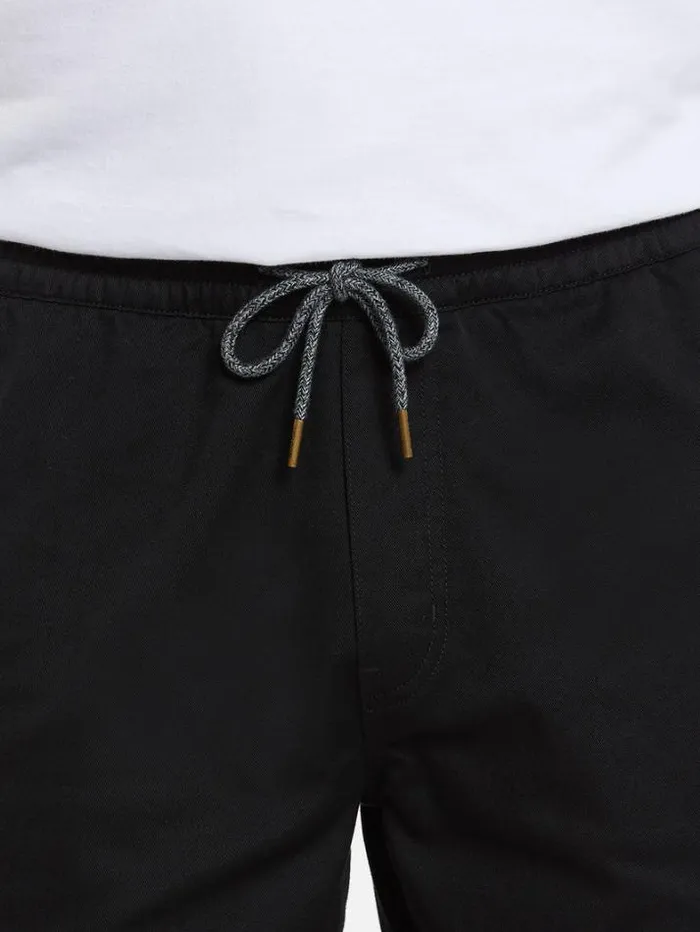 Mens Shorts Volcom Frickin Elastic Waist Shorts 8211 Black