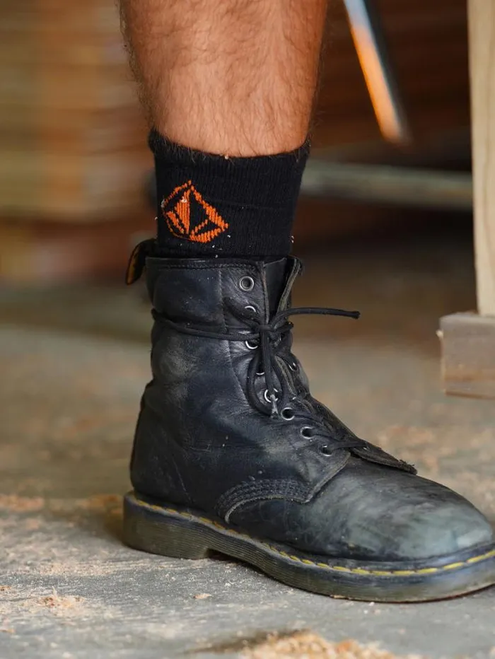 Mens Socks Volcom Workwear 3 Pack Socks 8211 Black