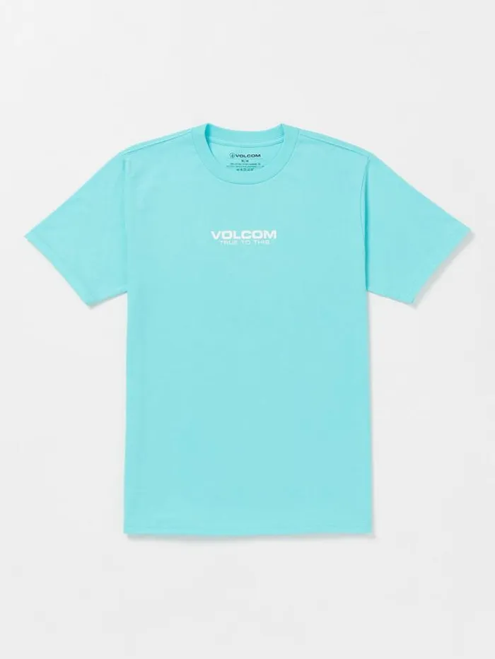 Mens TShirts and Tanks Volcom Neweuro Short Sleeve Tee 8211 Neon Blue