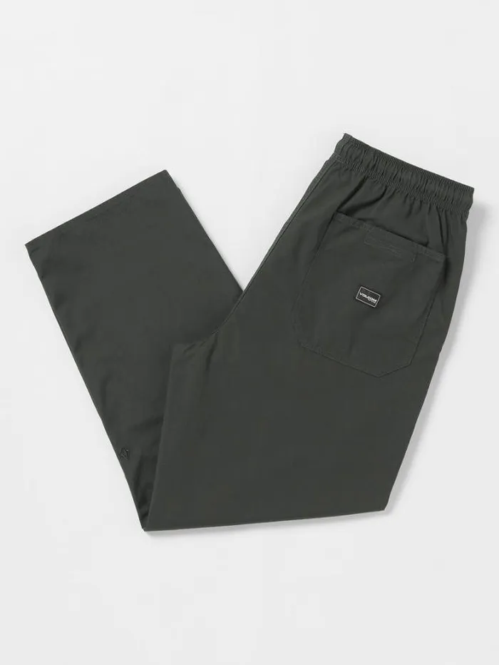 Mens Tops and Tees Volcom Outer Spaced Elastic Waist Casual Pants 8211 Stealth