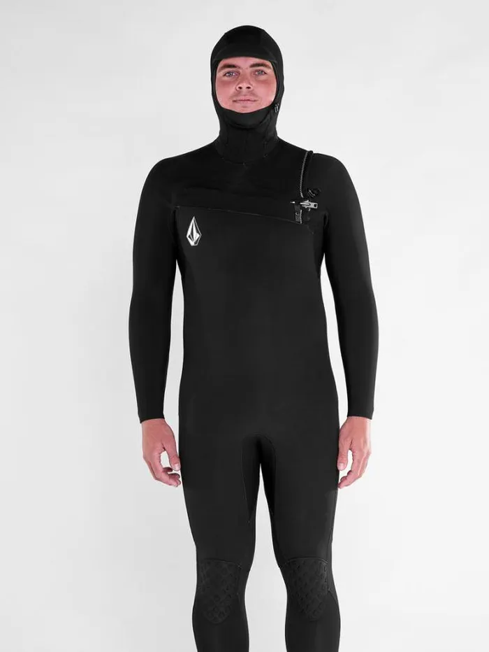 Mens Wetsuits Volcom Modulator 543mm Hood Chestzip Fullsuit 8211 Black