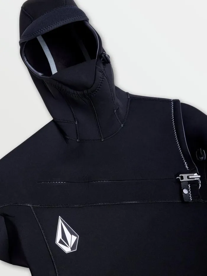 Mens Wetsuits Volcom Modulator 543mm Hood Chestzip Fullsuit 8211 Black