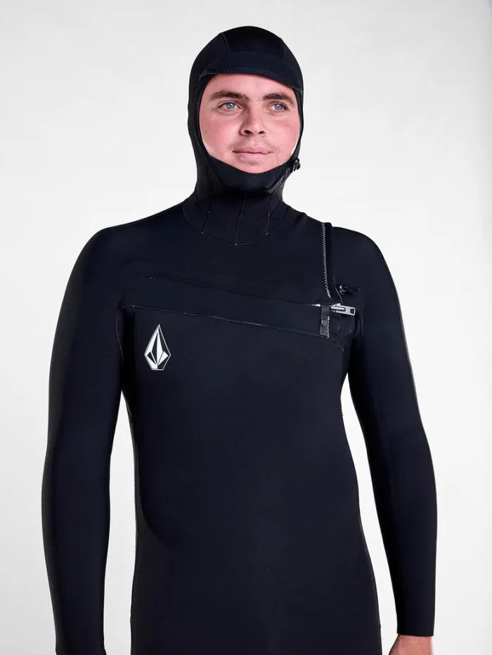 Mens Wetsuits Volcom Modulator 543mm Hood Chestzip Fullsuit 8211 Black