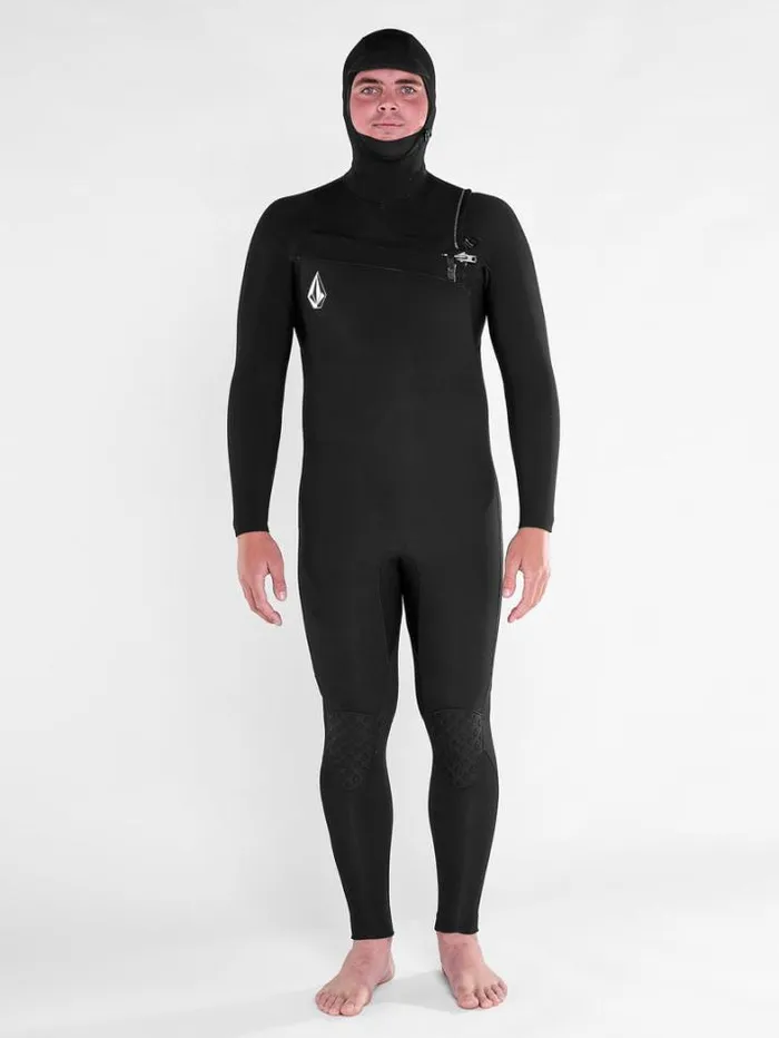 Mens Wetsuits Volcom Modulator 543mm Hood Chestzip Fullsuit 8211 Black