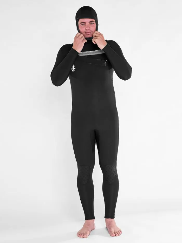 Mens Wetsuits Volcom Modulator 543mm Hood Chestzip Fullsuit 8211 Black