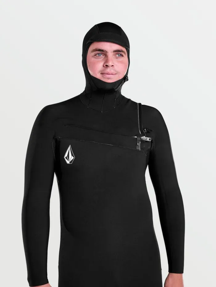 Mens Wetsuits Volcom Modulator 543mm Hood Chestzip Fullsuit 8211 Black