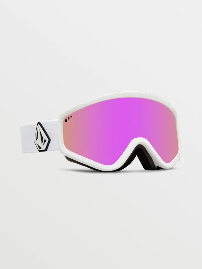 MensWomensKids Accessories Volcom Attunga Goggle 8211 Matte White Pink ChromeBL