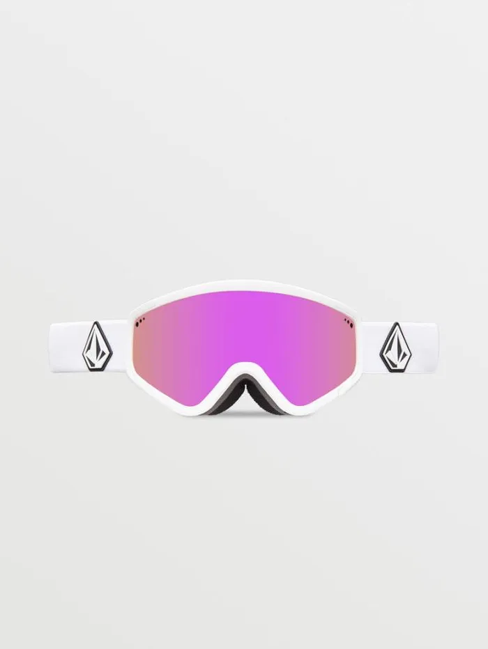 MensWomensKids Accessories Volcom Attunga Goggle 8211 Matte White Pink ChromeBL