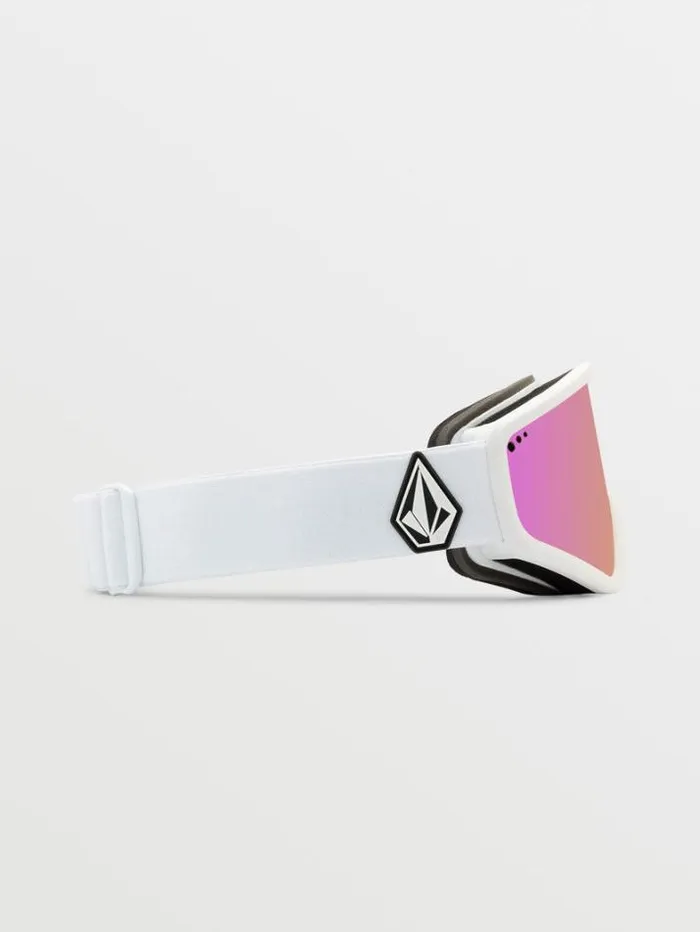 MensWomensKids Accessories Volcom Attunga Goggle 8211 Matte White Pink ChromeBL