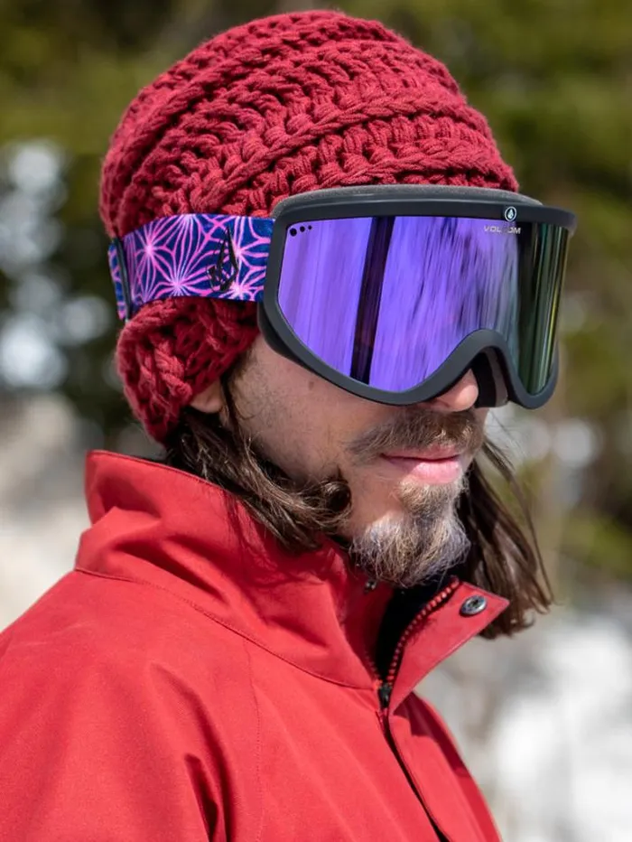 MensWomensKids Accessories Volcom Footprints Goggle 8211 Mike Ravelson Purple ChromeBL